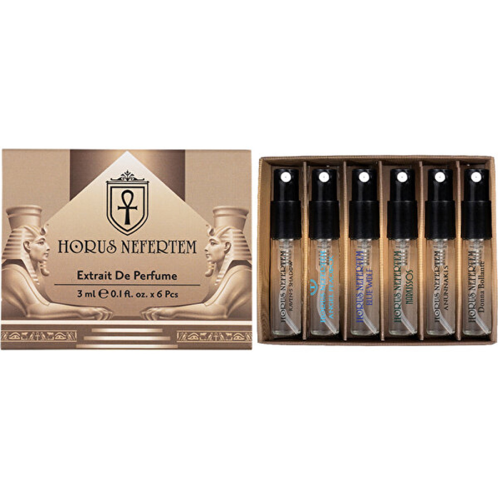 Horus Nefertem Raven's Shadow, Angel Peacock, Blue Wolf, Narkissos, Anunnakis, Donna - 6'lı 3ml Keşif Seti -016 Erkek Parfümleri Fiyatı