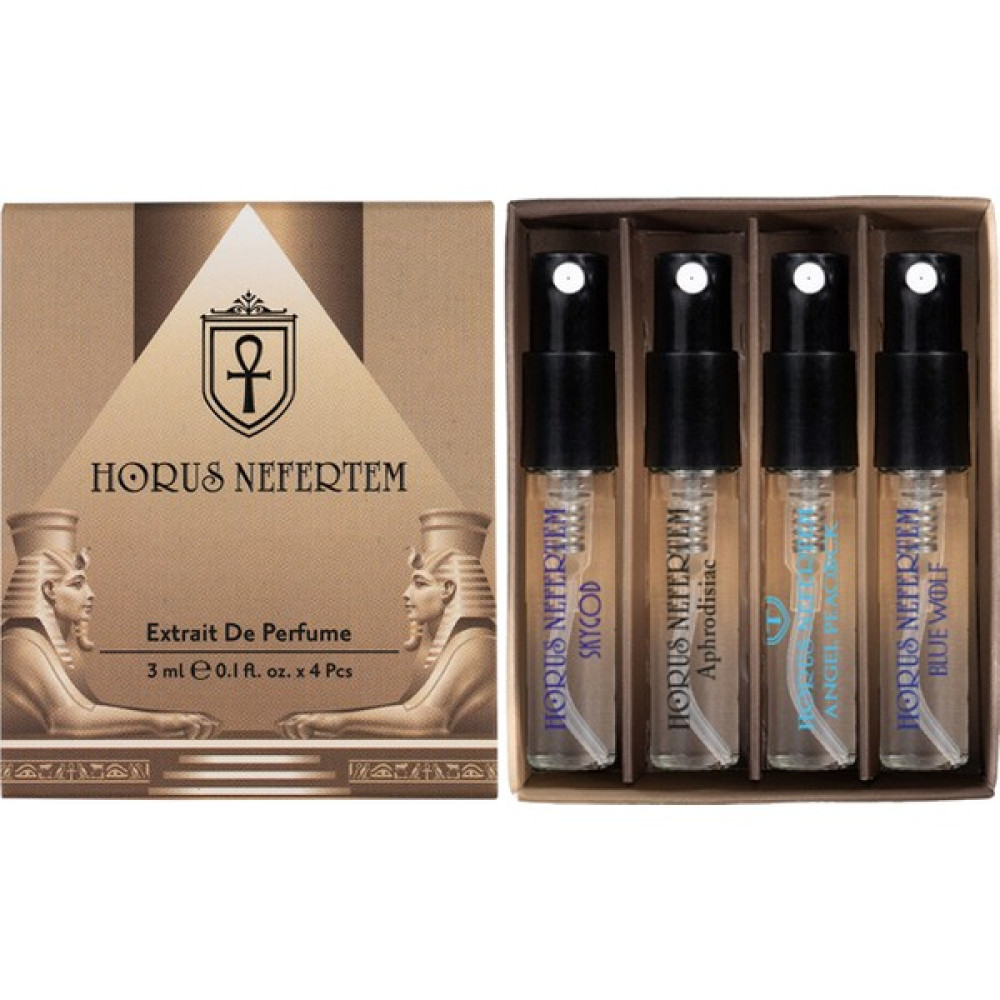 Horus Nefertem Sky God, Blue Wolf, Angel Peacock, Aphrodisiaque - 4'lü 3ml Karışık Keşif Seti -006 Erkek Parfümleri Fiyatı