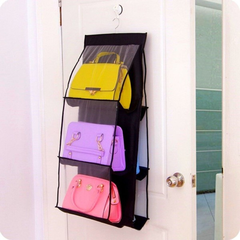 Hosell Buffer® 6 Gözlü Pratik Dolap Içi Çanta Düzenleyici Askılık Oganizer - Renkli - 15 cm Banyo Askılık Fiyatı
