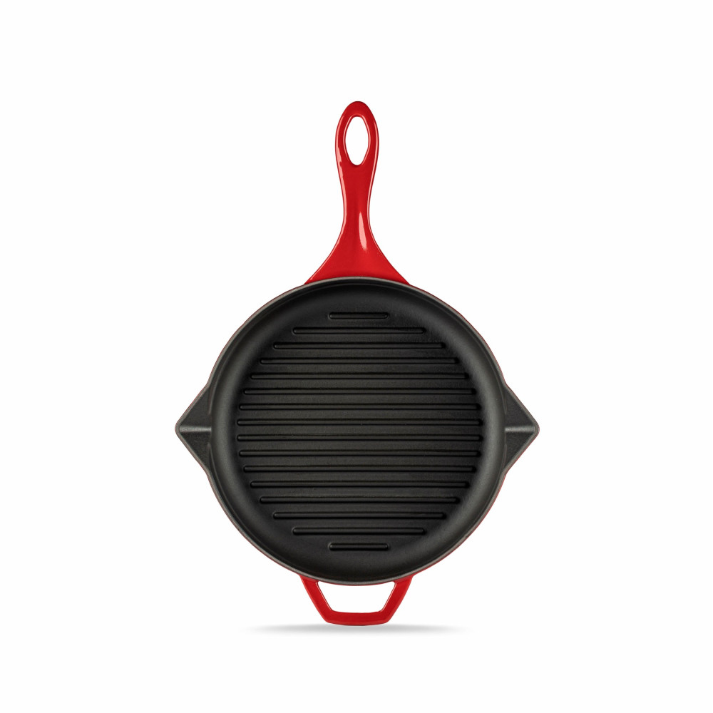 Hosse Kırmızı 28 Cm Yardımcı Kulplu Yuvarlak Grill Tava (HSYGTV-28-K) Oto, Bahçe, Yapı Market Fiyatı