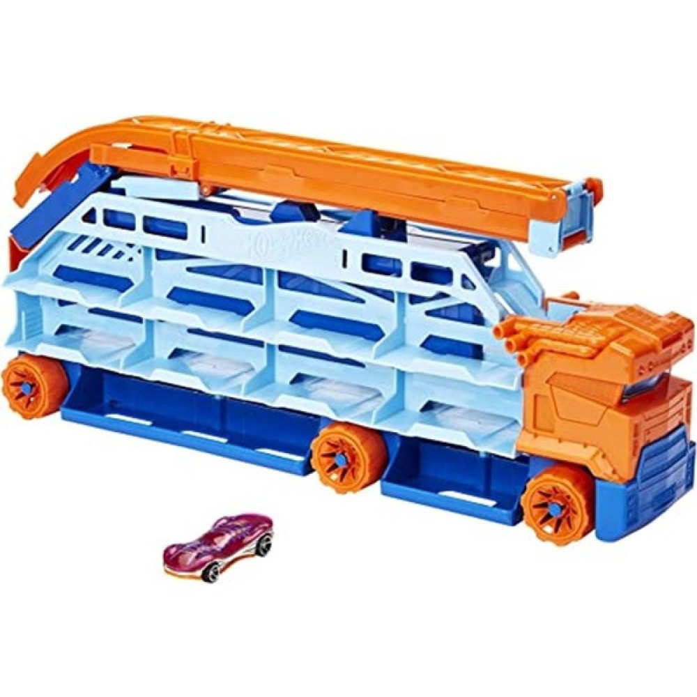 Hot Wheels Hız Rampalı Tır, Taşıyıcı Tır, 1 Adet Hot Wheels Araba Dahil, 20'den Fazla 1:64 Ölçekli - Renkli Akülü Araba Fiyatı