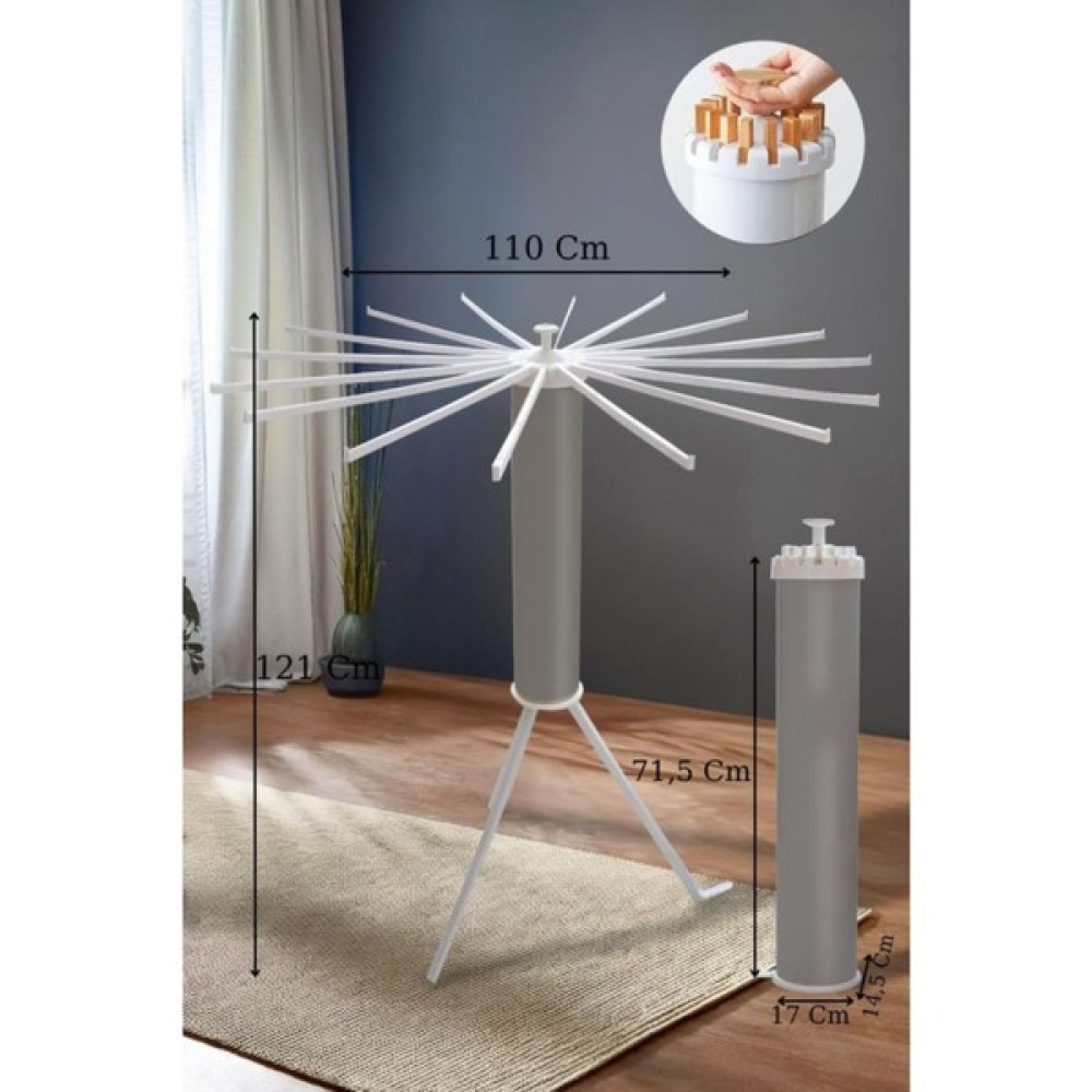 House Plus Hely Açılıp Kapanabilir 360° Dönebilen Kurutmalık Askısı Gri – KRT57058-1 Çamaşır Kurutma Makineleri Fiyatı