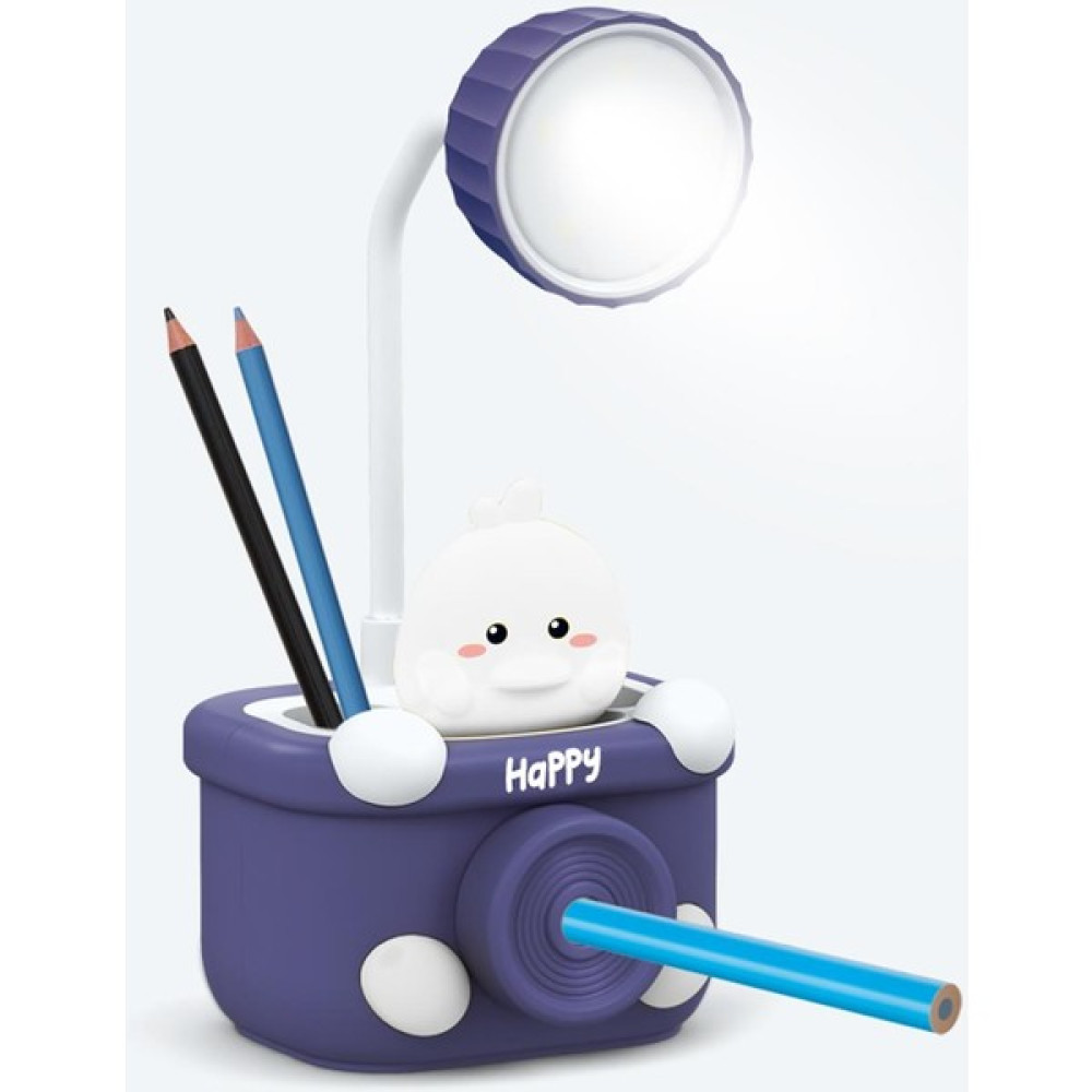 House Pratik HP09 Happy Figürlü Şarjlı Beyaz Işıklı LED Lamba Mavi Masa Lambası Fiyatı