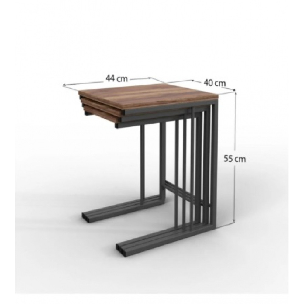 Houselab Zigon Sehpa, Metal Zigon Sehpa (3 Lu C Zigon Sehpa) Sehpa Fiyatı