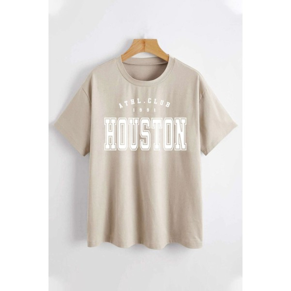 Houston Baskılı Unisex T-Shirt Erkek T-shirt Fiyatı