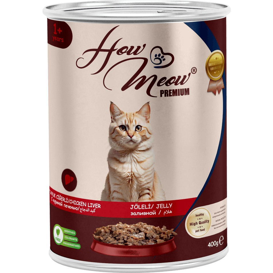 How Meow 12 Adet Jöleli Parça Etli Yetişkin Kedi Yaş Maması Tavuk Ciğerli - 400 gr Diğer Fiyatı