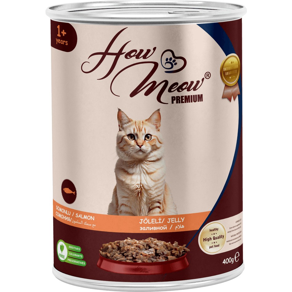 How Meow 12 Adet Pate Yetişkin Kedi Yaş Maması Somonlu 400 gr Evcil Hayvan Ürünleri Fiyatı