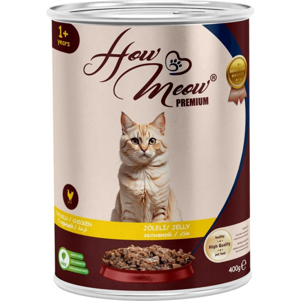 How Meow 12 Adet Pate Yetişkin Kedi Yaş Maması Tavuklu 400 gr Evcil Hayvan Ürünleri Fiyatı