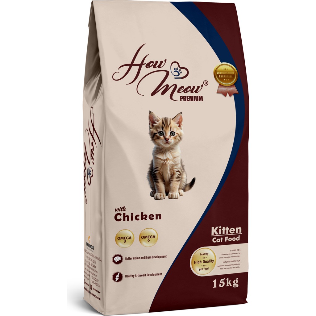How Meow Yavru Kedi Maması Tavuklu 15 kg Tüy ve Deri Sağlığı İçin Özel Formül Evcil Hayvan Ürünleri Fiyatı