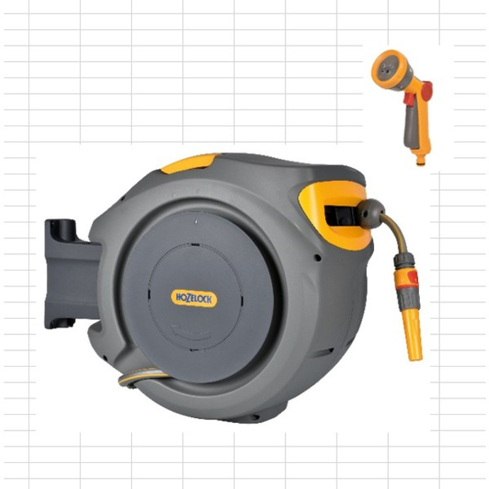Hozelock 2401-3460H Duvara Monte 20 M Hortumlu Otomatik Geri Sarmalı Hortum Toplama Makara Seti + 2669H Multi Sprey Yuvarlak Başlıklı 5 Ayarlı Hort... Bahçe Malzemeleri Fiyatı