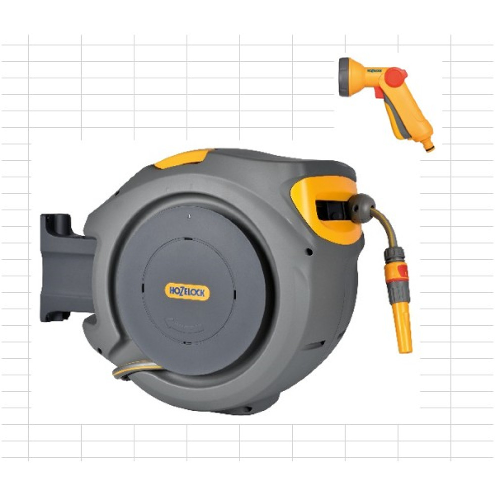 Hozelock 2403-3535H Duvara Monte 30 M Hortumlu Otomatik Geri Sarmalı Hortum Toplama Makara Seti + 2672H Duş Başlıklı Hortum Tabancası Bahçe Malzemeleri Fiyatı