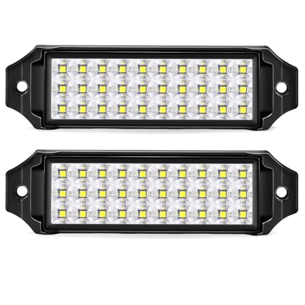HOZILIFE Flush Mount LED Pod Lights, 2PCS 40W Bumper Backup Reverse Spot Off-Road Driving Fog Work 6 Inch LED Light Bar for Truck ATV UTV Boat (White)