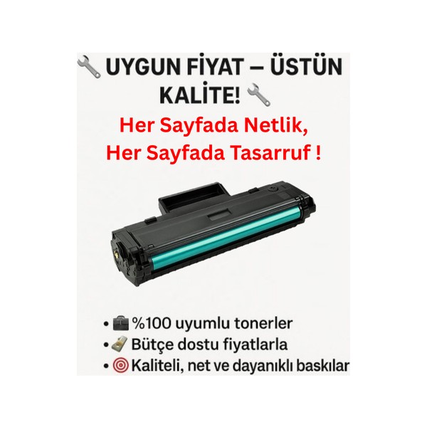 Hp 106A / Hp Laser 107A/107R/107W Muadil Toner Çipli. - Siyah - 0,35 - 1,10 kg Tonerler Fiyatı