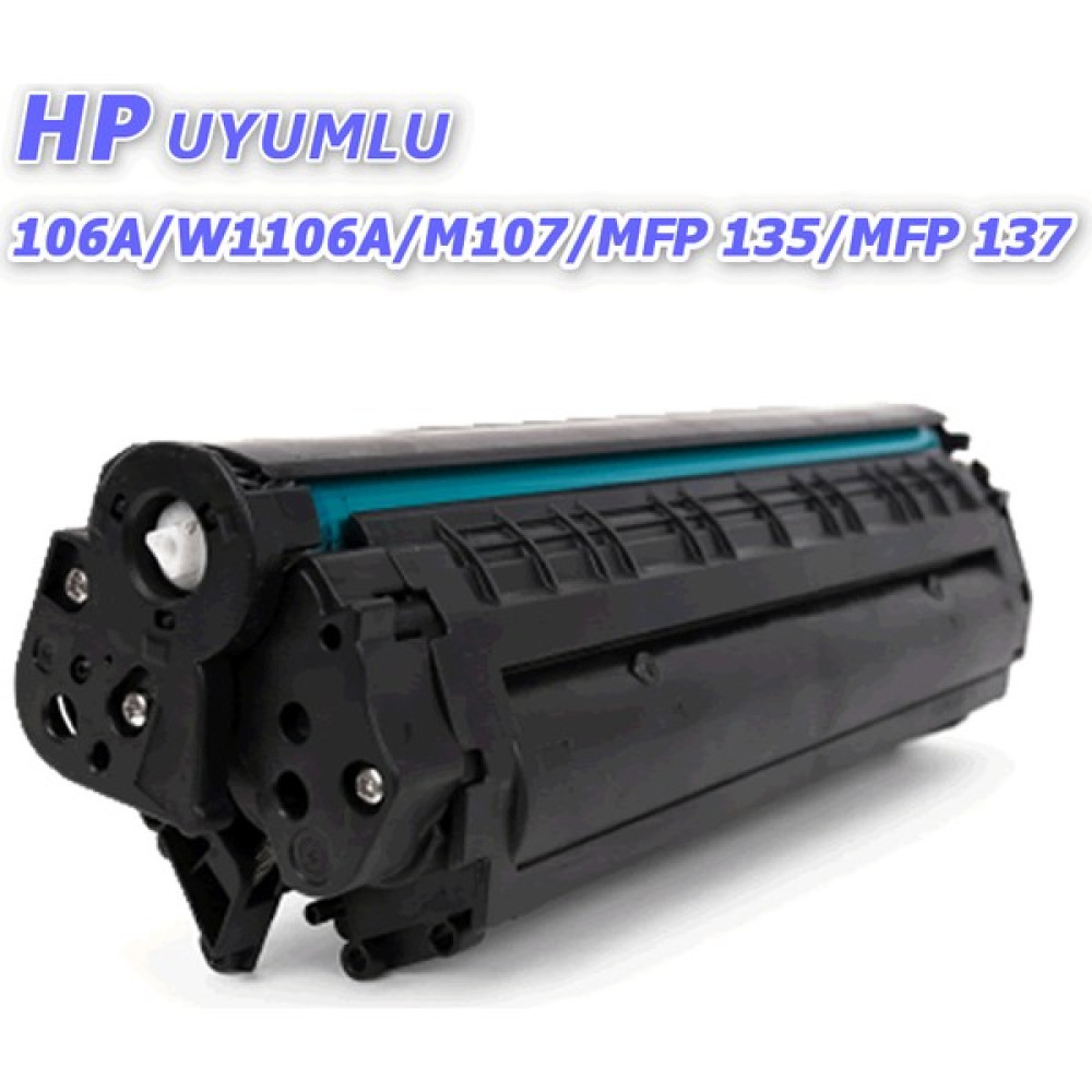 Hp 106A, W1106A, M107, Mfp 135, Mfp 137 Muadil Toner - Çipli - 1000 Sayfa Kapasiteli - Siyah - 0,35 - 1,10 kg Tonerler Fiyatı
