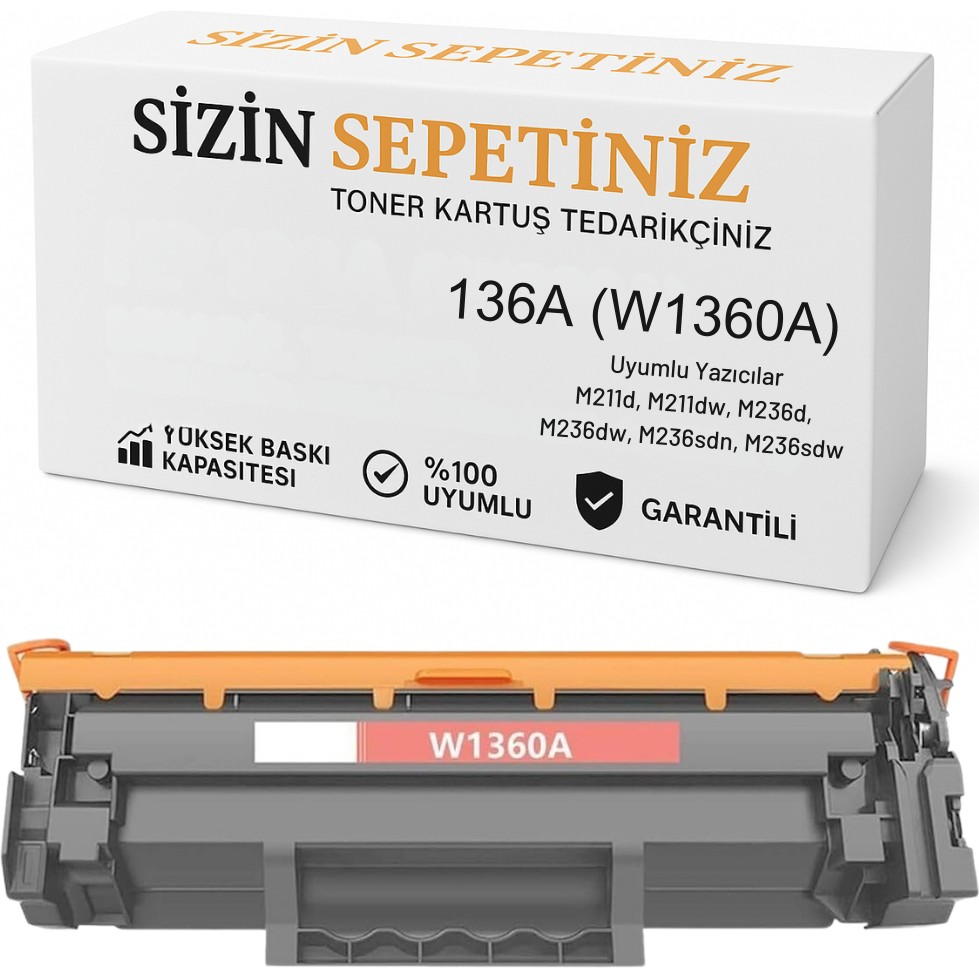 Hp Laserjet M211D / M211DW / M236D / M236DW / M236SDN / M236SDW Için 136A (W1360A) Çipli Muadil Toner Tonerler Fiyatı