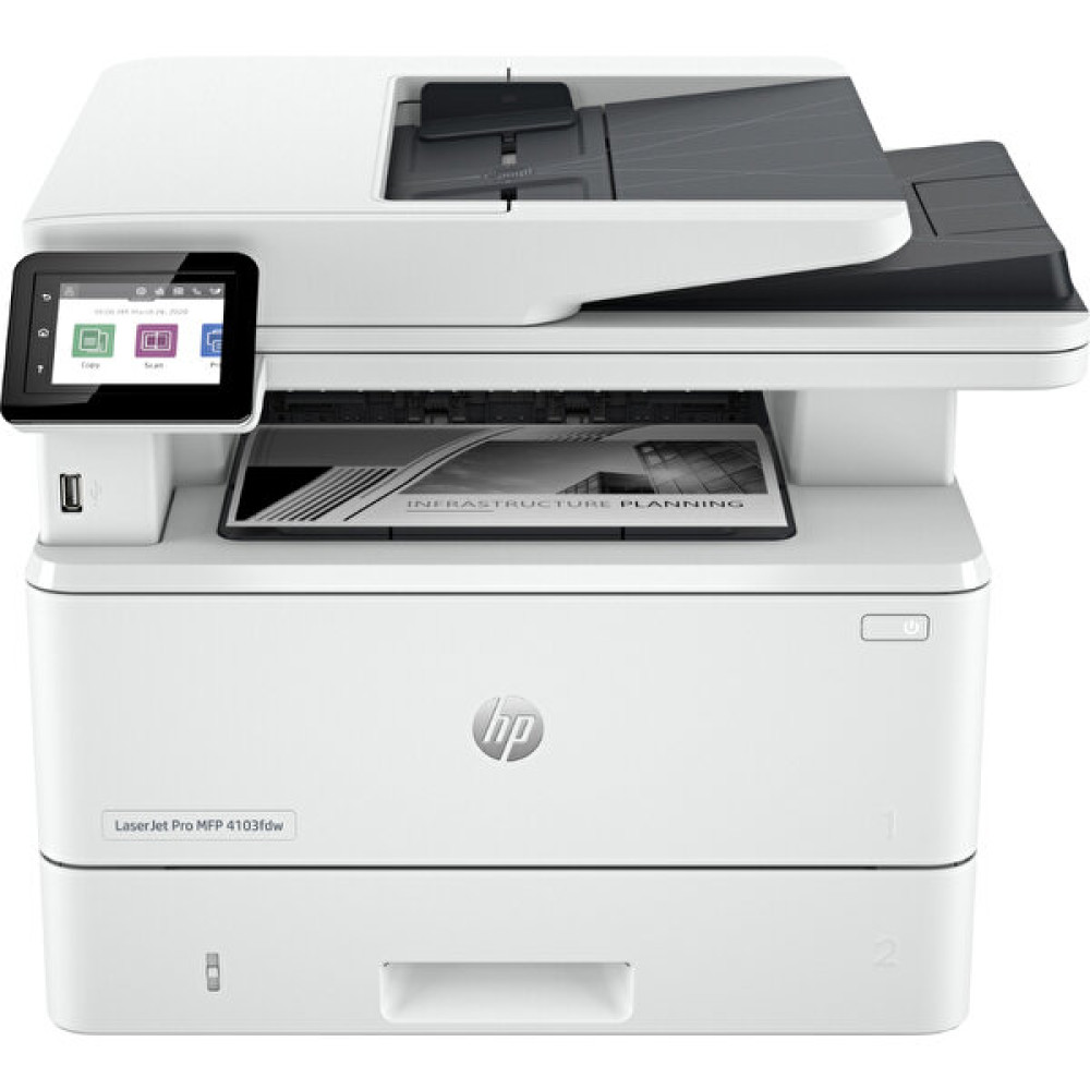 Hp Laserjet Pro Mfp 4103FDW Çift Taraflı Baskı Fotokopi Tarama Wi-Fi Lazer Yazıcı Beyaz 2Z629A Yazıcılar Fiyatı
