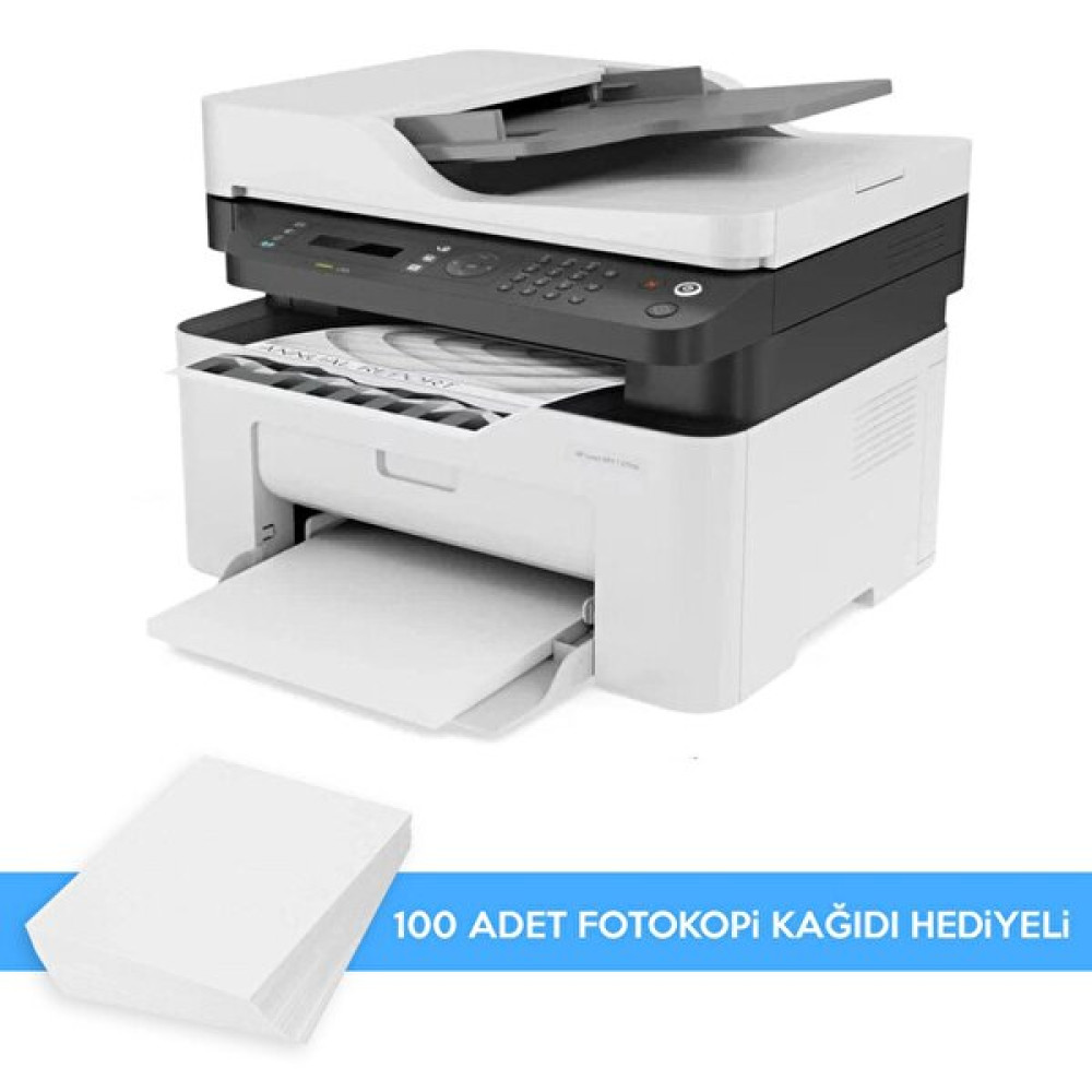 HP MFP 137Fnw 4Zb84A Sınırsız Chipli Ve Tam Dolu Pluscopy Tonerli Fotookopi+Tarayıcı+Ethernet+Wi-Fi Çok Fonksiyonlu Lazer Yazıcı Yazıcılar Fiyatı
