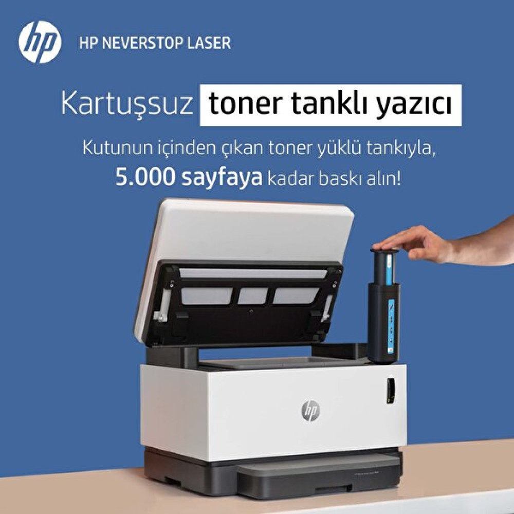 HP Neverstop Laser MFP 1200w Fotokopi Tarayıcı Wifi Airprint Doldurulabilir Tanklı Lazer Yazıcı 4RY26A - Siyah - Beyaz Yazıcılar Fiyatı