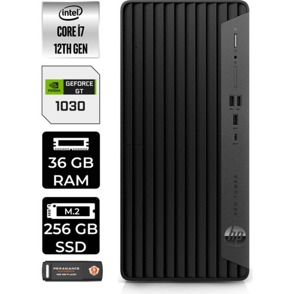 Hp Pro Tower 400 G9 Intel Core I7 12700 36GB 256GB SSD GT1030/4GB W11P 6U3M9EA Masaüstü Bilgisayar & Per4 USB Bellek 6U3M9EAP431 Oto Boyaları Fiyatı