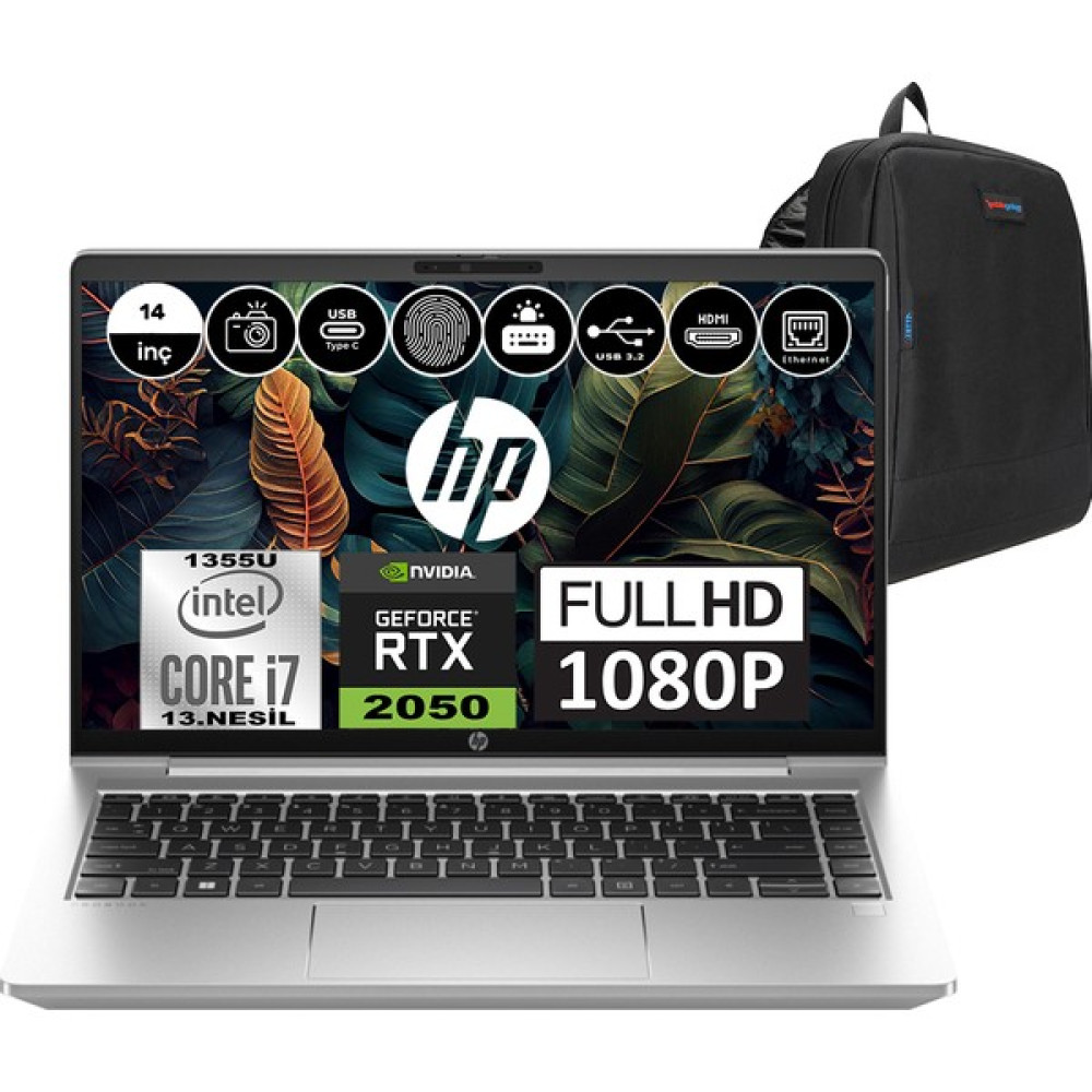 Hp Probook 440 G10 Intel Core I7 1355U 16GB 512GB SSD RTX2050-4GB Windows 11 Home 14" Fhd Taşınabilir Bilgisayar 8A569EAWH02 + Weblegelsin Çanta Oto Boyaları Fiyatı