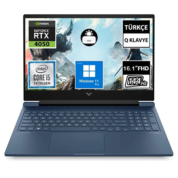 HP Victus 16-R1065Nt 9J267Ea11 Intel Core i5 14500Hx 16.1" 16 GB RAM 512 GB SSD Rtx4050 FHD W11Pro Gaming Laptop Dizüstü Bilgisayar Fiyatı