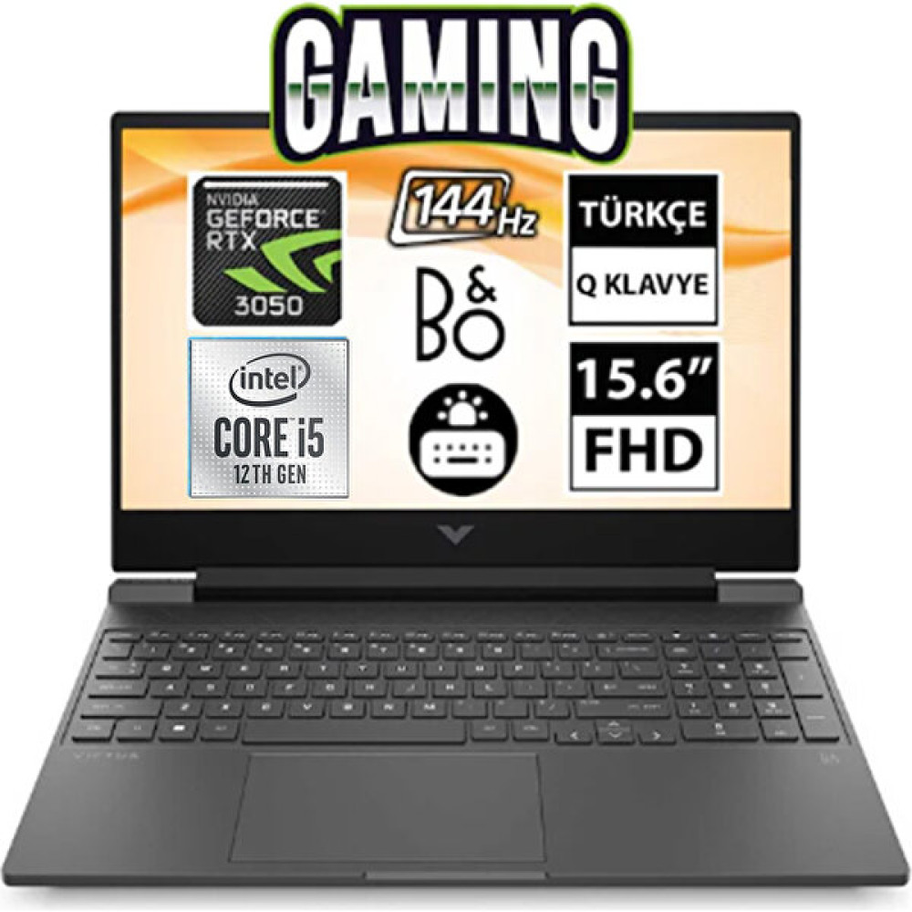 Hp Victus Gaming 15-FA0011NT Intel Core I5-12450H 32GB 512GB SSD 4gb RTX3050 Freedos 15.6" Fhd Taşınabilir Bilgisayar 80D33EA1 Dizüstü Bilgisayar Fiyatı