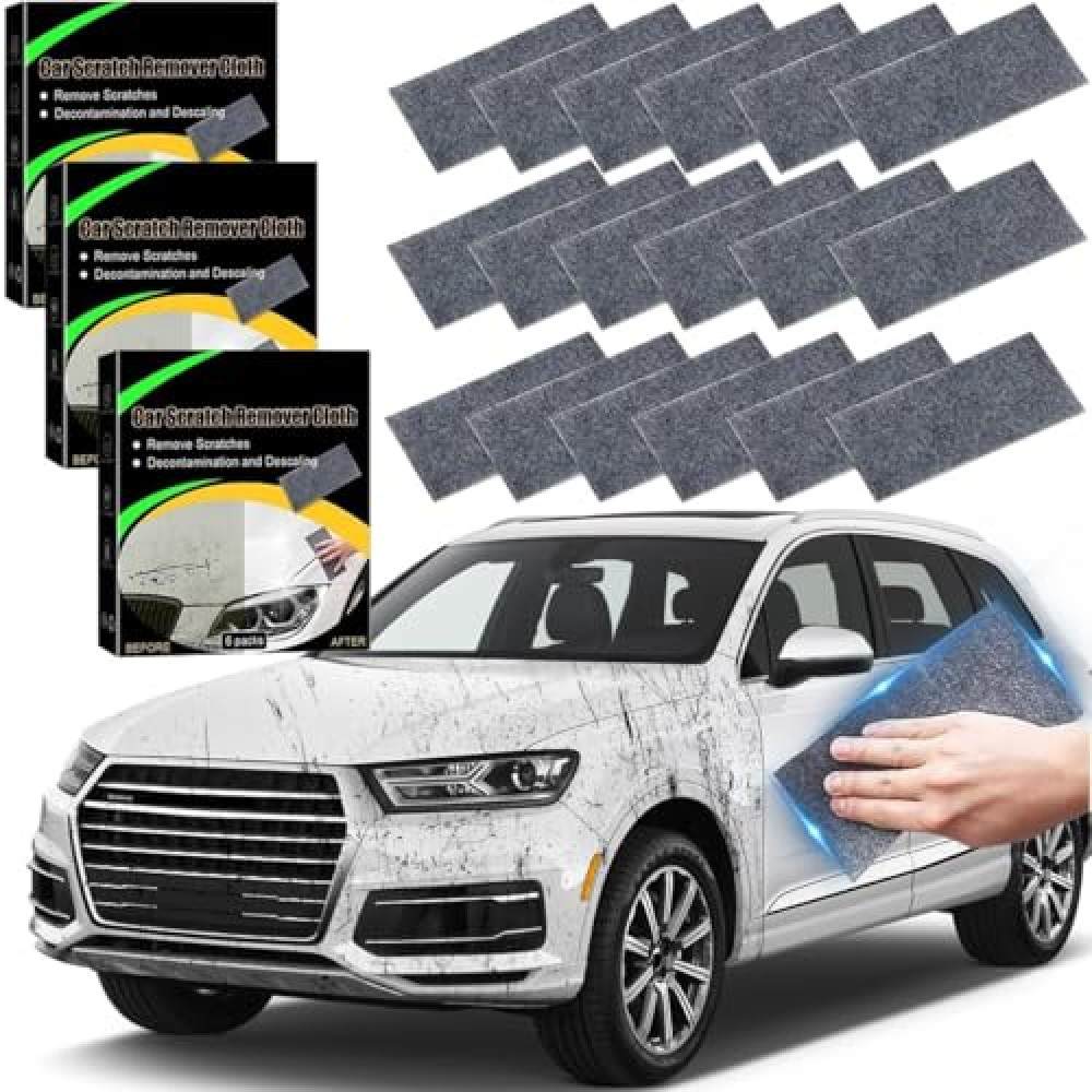 HPPBLLO 18pcs Nano Sparkle Cloth Car Scratch Remover, 18pcs 2024 Upgrade Magic Car Scratch Repair Cloth, Nano Sparkle Cloth Scratch Remover for Vehicles Car Paint Deep Scratches Repair (3 Box)
