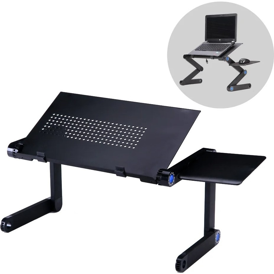 Hpytech Laptop Masası Katlanabilir Çift Fanlı, Soğutucu Sistemli, Mouse Alanlı Taşınabilir Sehpa - Siyah Dizüstü Bilgisayar Fiyatı