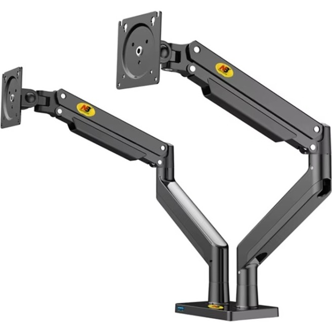 HpyTech Nb North Bayou G32 Çift Monitör Kolu 22-32”-Gazlı Yaylı Ayarlanabilir Askı APARATI-360° Döner Ergonomik Masaüstü Monitör Standı - Siyah Diğer Fiyatı