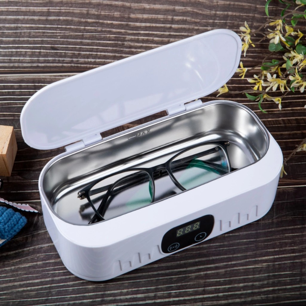 Hpytech Ultrasonik Temizleme Cihazı 400ML Gözlük Takı Saat Temizleyici | Dijital Zaman Ayarlı Ultrasonic Cleaner | Derin Temizlik Makinesi - Beyaz Temizlik Makineleri Fiyatı