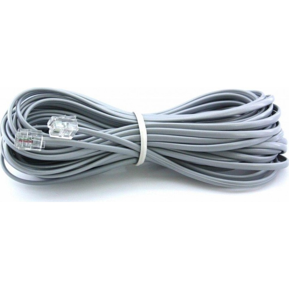 Hq Speed ADSL VDSL Modem Kablosu 10 Metre — RJ11 altın kaplama, korumalı tel. Uzak mesafeli modem konumu için telefon hattı internet bağlantısı. Router Fiyatı
