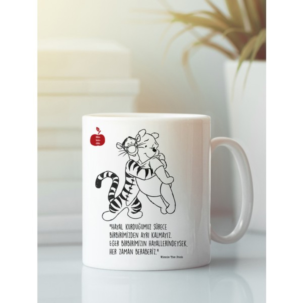Hrs Beyaz Porselen Kupa Bardak Winnie The Pooh Aşk Dostluk Arkadaşlık Kardeşlik Sevgi Fincan / Bardak / Kahve Takımı Fiyatı