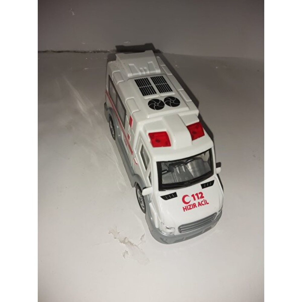 HS Açıl Ambulans Oyuncak - Beyaz - Mavi Oyuncak Araç Fiyatı