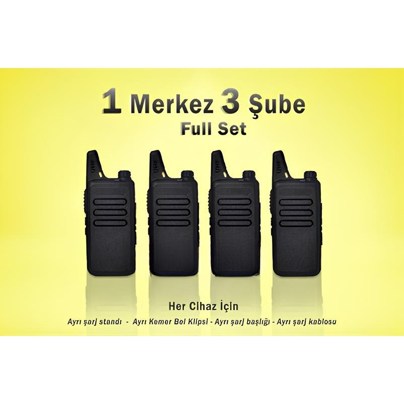 Hsp Hesaplidepom Çaycı Telsizi 1 Merkez 3 Şube Full Set - Dörtlü Paket Diğer Fiyatı