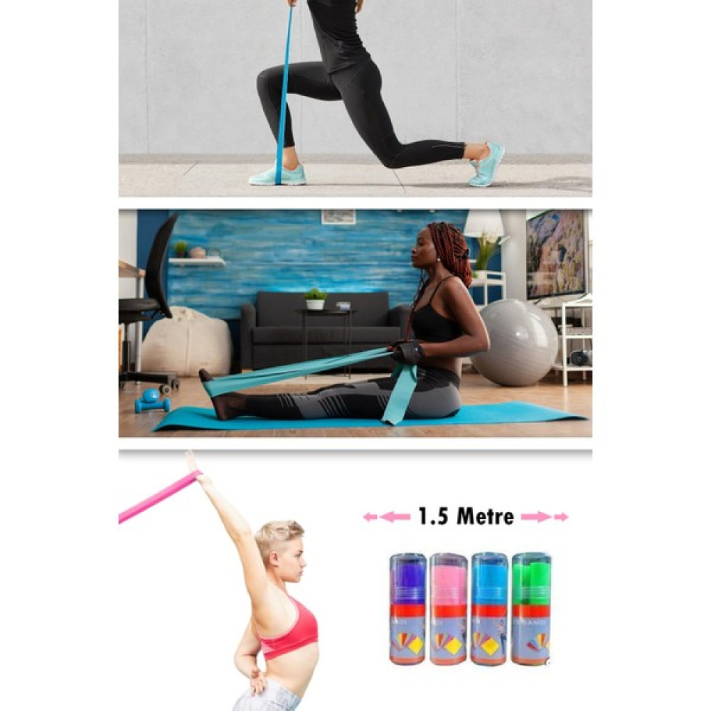 Hsport 1.5 Metre Dayanıklı Pilates Direnç Lastiği Yoga ve Fitness Esneme Bandı Kondisyon Aletleri Fiyatı