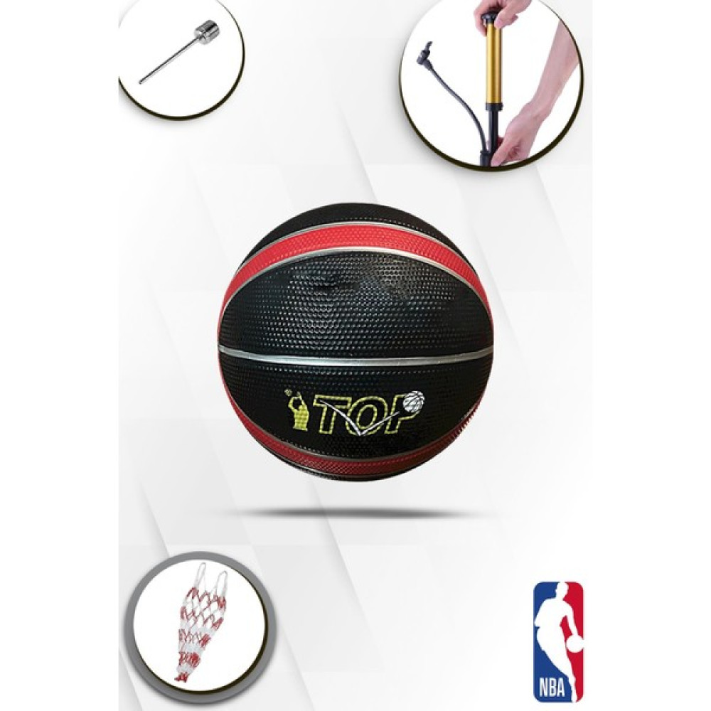 Hsport Prof. Maç/antreman Kaymaz Kauçuk Iç/dış Saha Uygun 7 Numara Basketbol Topu + File,şişirme Iğnesi,pompa Hediyeli Toplar Fiyatı