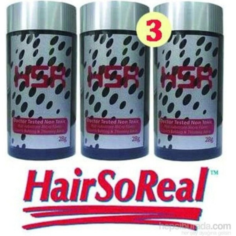 Hsr Hair So Real Saç Fiberi 28 Gr Siyah 3'Lü Set Topik Saç Fiberi Toppik Tozu Saç Boyası Fiyatı