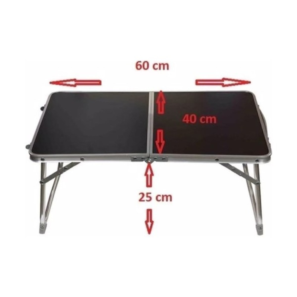 HSY Store Katlanır Siyah Kamp Masası 60X40 cm Çok Amaçlı Masa Kamp Masası Bilgisayar Masası Yemek Masası Kamp & Piknik Masası Fiyatı