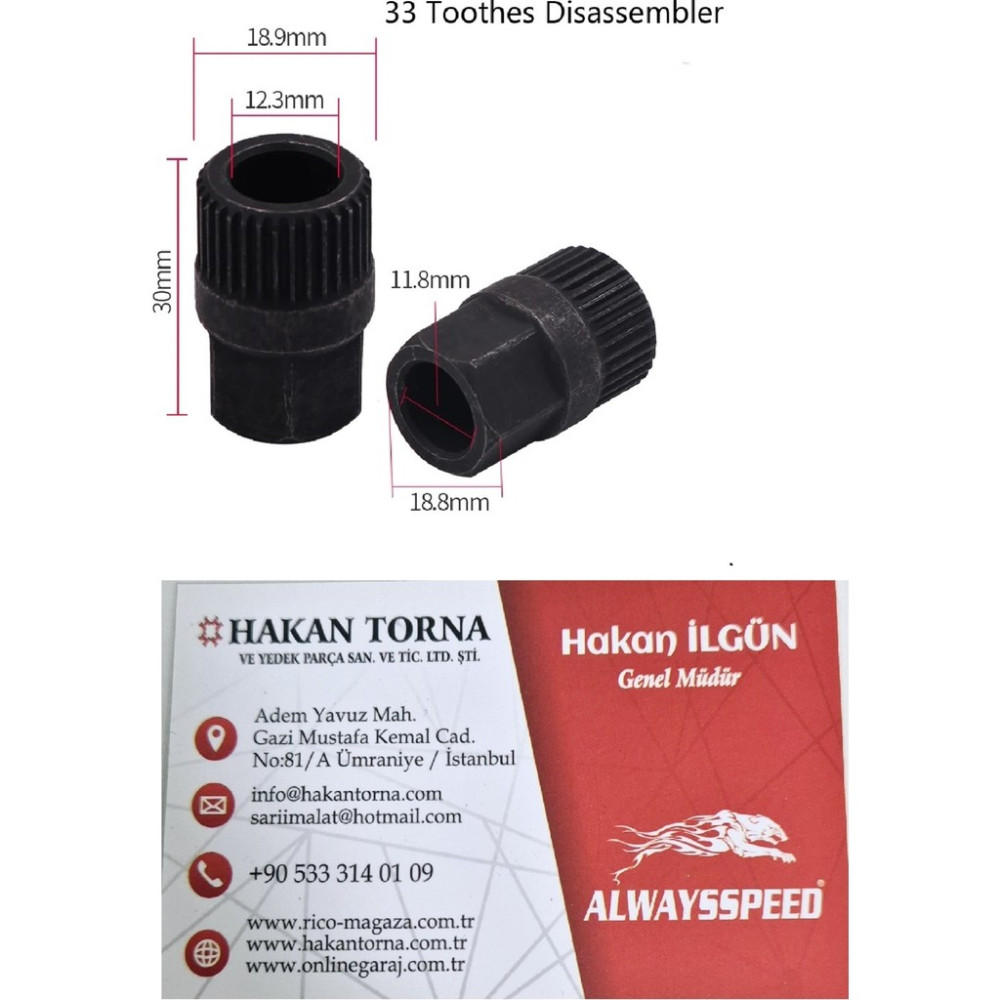Ht Rico 1/2 Alternatör Kasnak Sökme Lokması Lokma Takımı Fiyatı