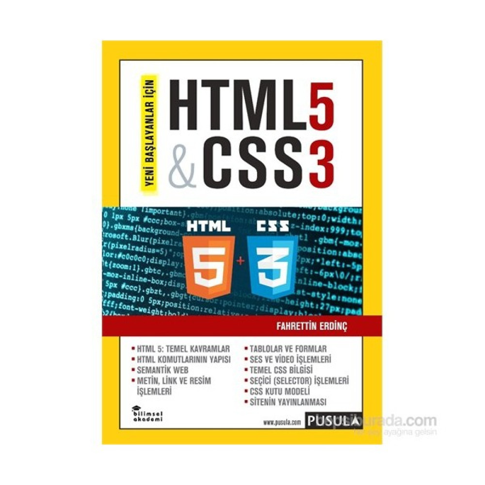 Html5 & Css3 - Fahrettin Erdinç Bilgisayar Kitapları Fiyatı