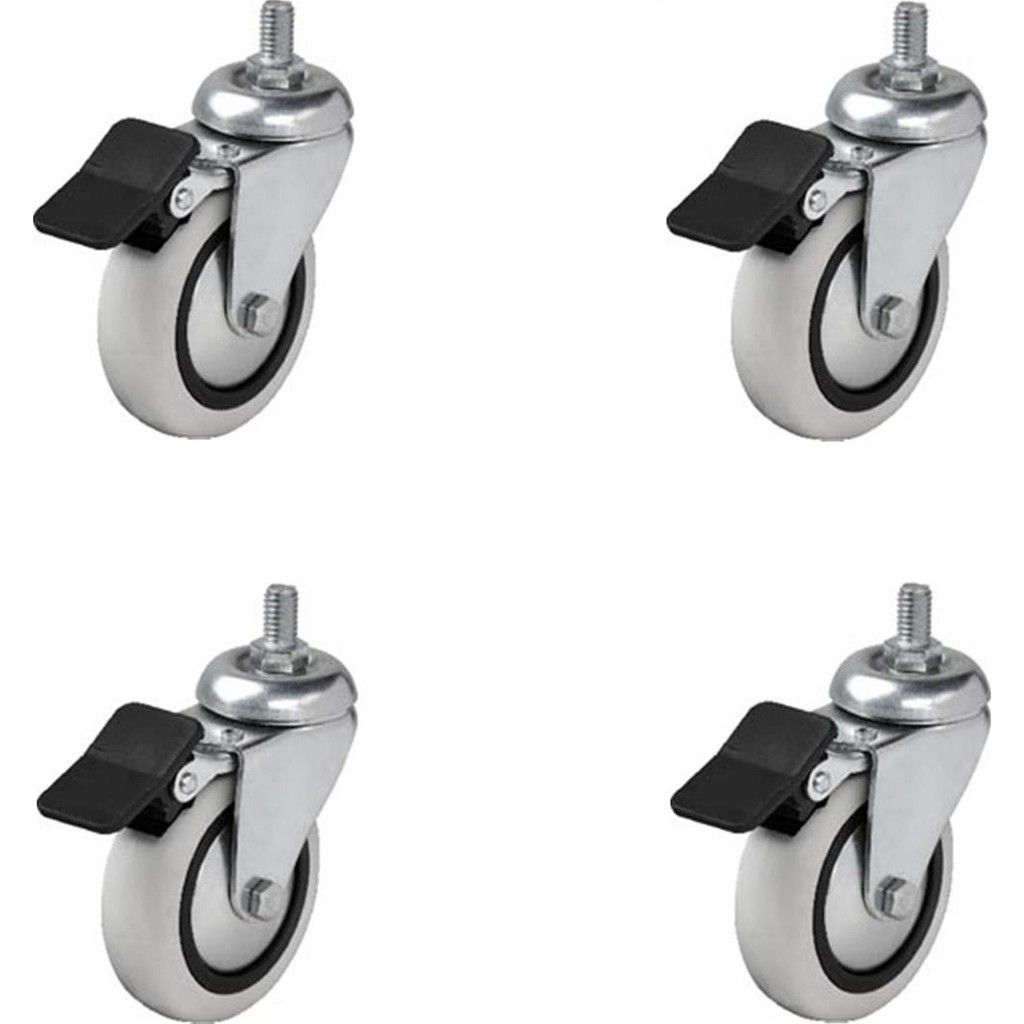 Hts 354- Döner 3/8 Vidalı Frenli Mobilya Tekeri Çap : 74 mm 4 Ad. Diğer Fiyatı
