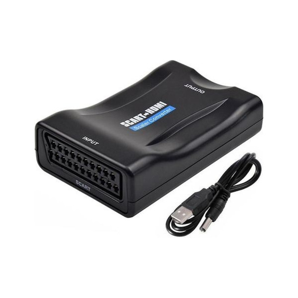 Htun DVD Tv Için Scart To HDMI Video Ölçekleyici Dönüştürücü Ses Adaptörü (Yurt Dışından) - Siyah Tablet Pc Aksesuarları Fiyatı