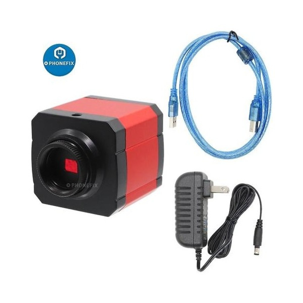 Htun HDMI Mikroskop Kamera Hd 2mp 30FPS HDMI USB Endüstriyel Dijital Telefon Microscopio Kamera Mikroskop Dürbün Trinoküler (Yurt Dışından) - Kırmızı Mikroskop Fiyatı