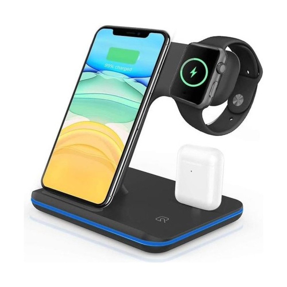 Htun Kablosuz Şarj Cihazı, 3 Arada 1 Qi 15W Için Apple Watch Için Hızlı Kablosuz Şarj Standı, iPhone 12/11/11 Pro/11 Pro Max/xs Max/xr Galaxy Note ... Cep Telefonu Şarj Cihazı Fiyatı