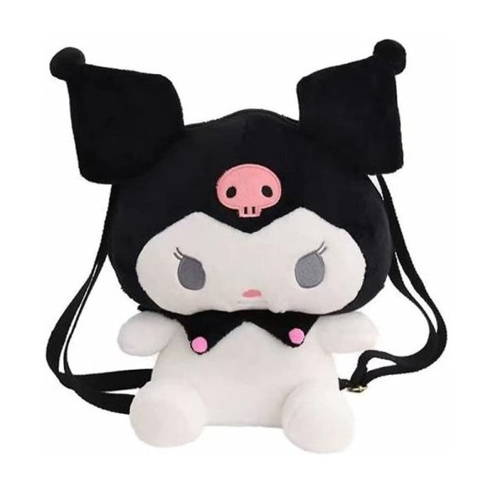 Htun My Melody Kuromi Sırt Cinnamoroll Peluş Sevimli Karikatür Omuz Anime Fan Oyuncak Seyahat Orta Siyah//beyaz Çantası (Yurt Dışından) - Siyah Okul Çantası Fiyatı
