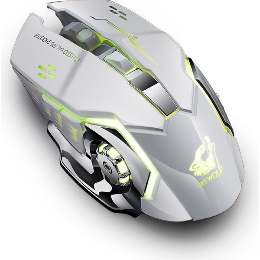 Hua3C X8 2.4g Kablosuz Şarjlı Sessiz Işıklı Mekanik Oyuncu Faresi (Yurt Dışından) - Beyaz Klavye - Mouse Fiyatı