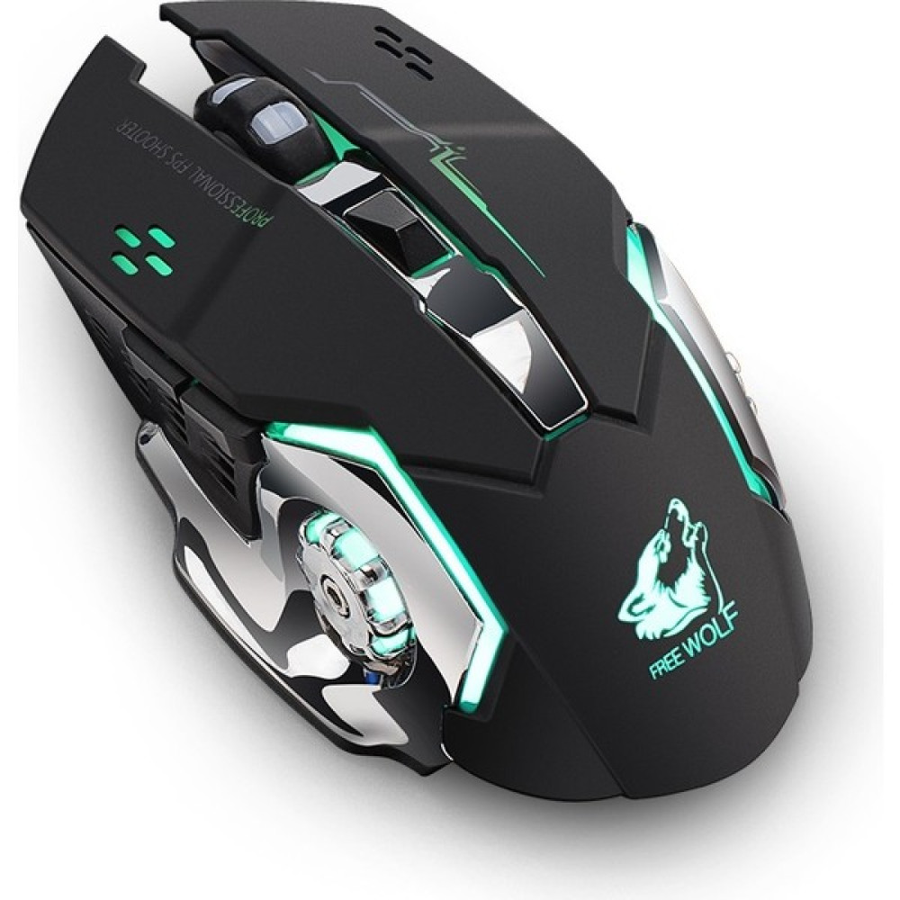 Hua3C X8 2.4g Kablosuz Şarjlı Sessiz Işıklı Mekanik Oyuncu Faresi (Yurt Dışından) - Siyah Klavye - Mouse Fiyatı