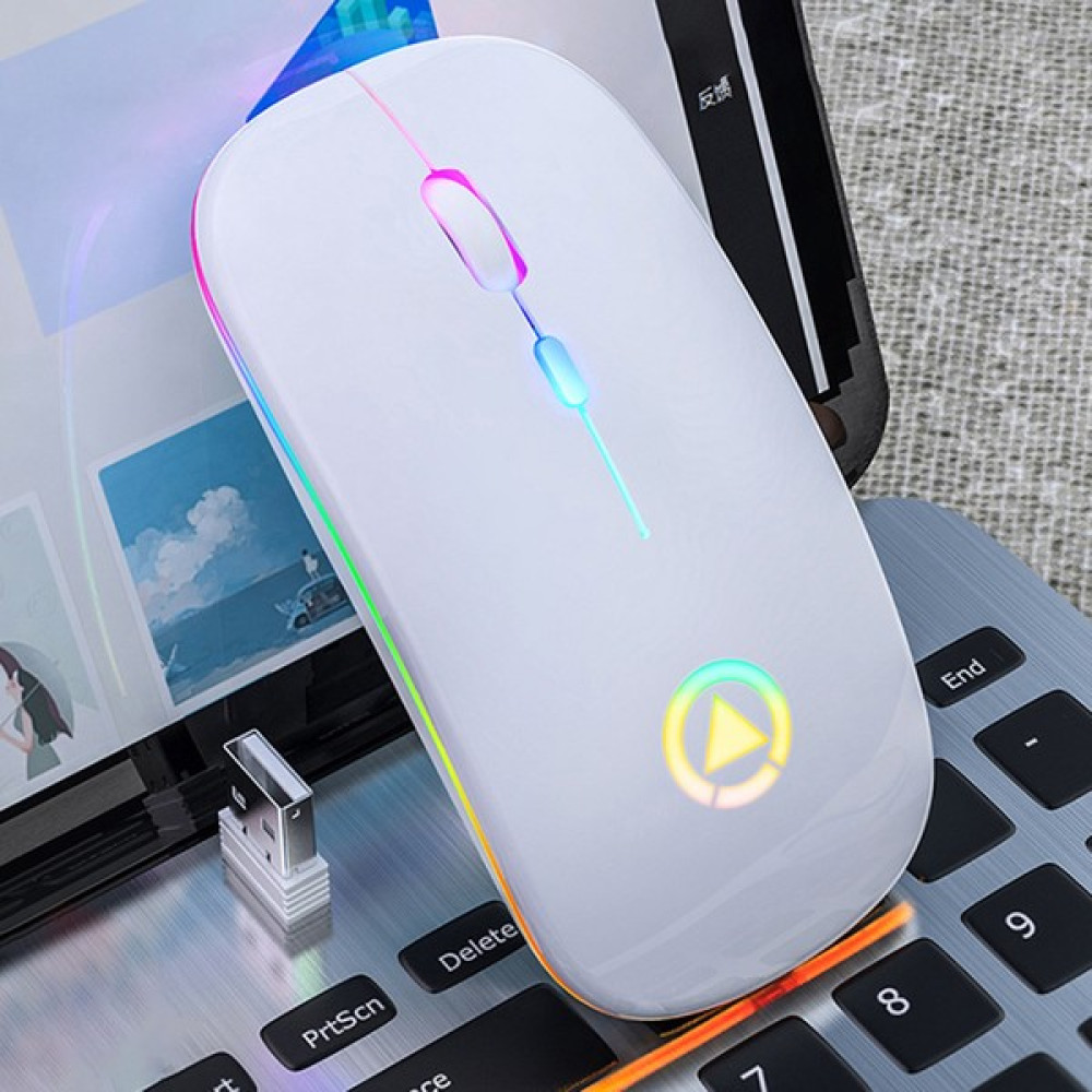 Huahai A2 Şarj Edilebilir Sessiz Kablosuz Fare Dpı 16000 Optik Ergonomik Oyun Ofisi Pc Bilgisayar Dizüstü Bilgisayar - Beyaz Klavye - Mouse Fiyatı