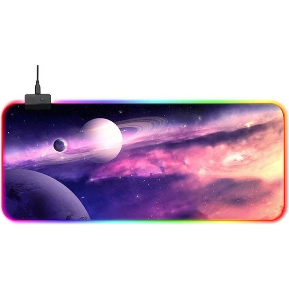 HuahaiGms-X5 Dikişli Kenarlar Kaymaz Kauçuk Taban Rgb Oyun Fare Pedi, Boyut: 300 x 800 x 4 mm - Gezegen (Yurt Dışından) - Renkli Mouse Pad Fiyatı