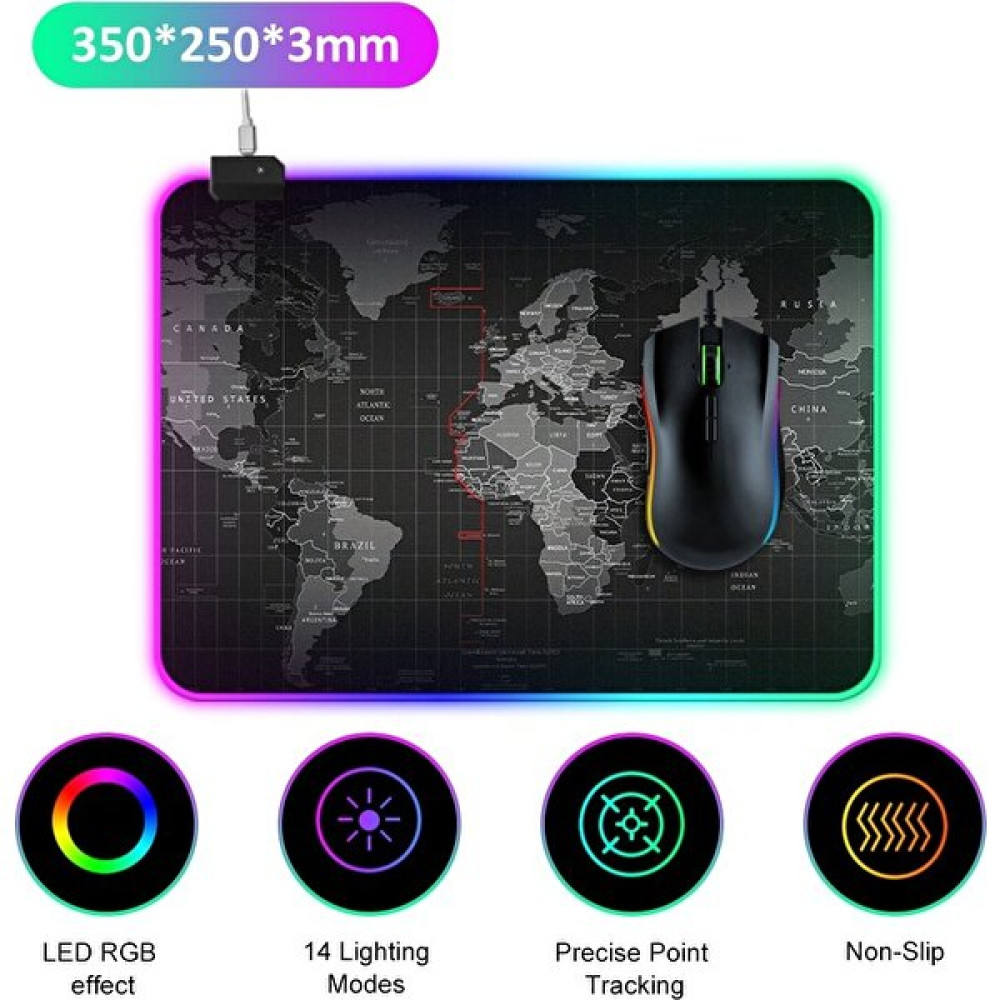 HuahaiLed'ler Rgb Mouse Pad 14 Aydınlatma Modları Oyun Kaymaz Mousepad - 350 x 250 x 3 mm (Yurt Dışından) Mouse Pad Fiyatı